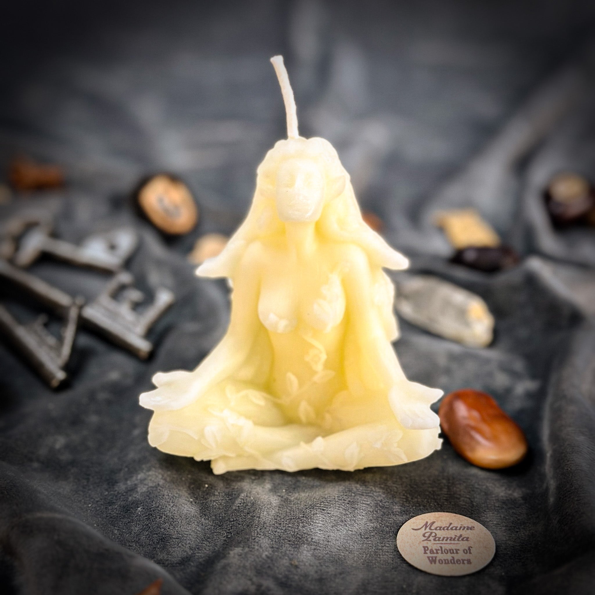 Beeswax Forest Fairy Spell Candle - Nature Spirits, Peace & Enchantment