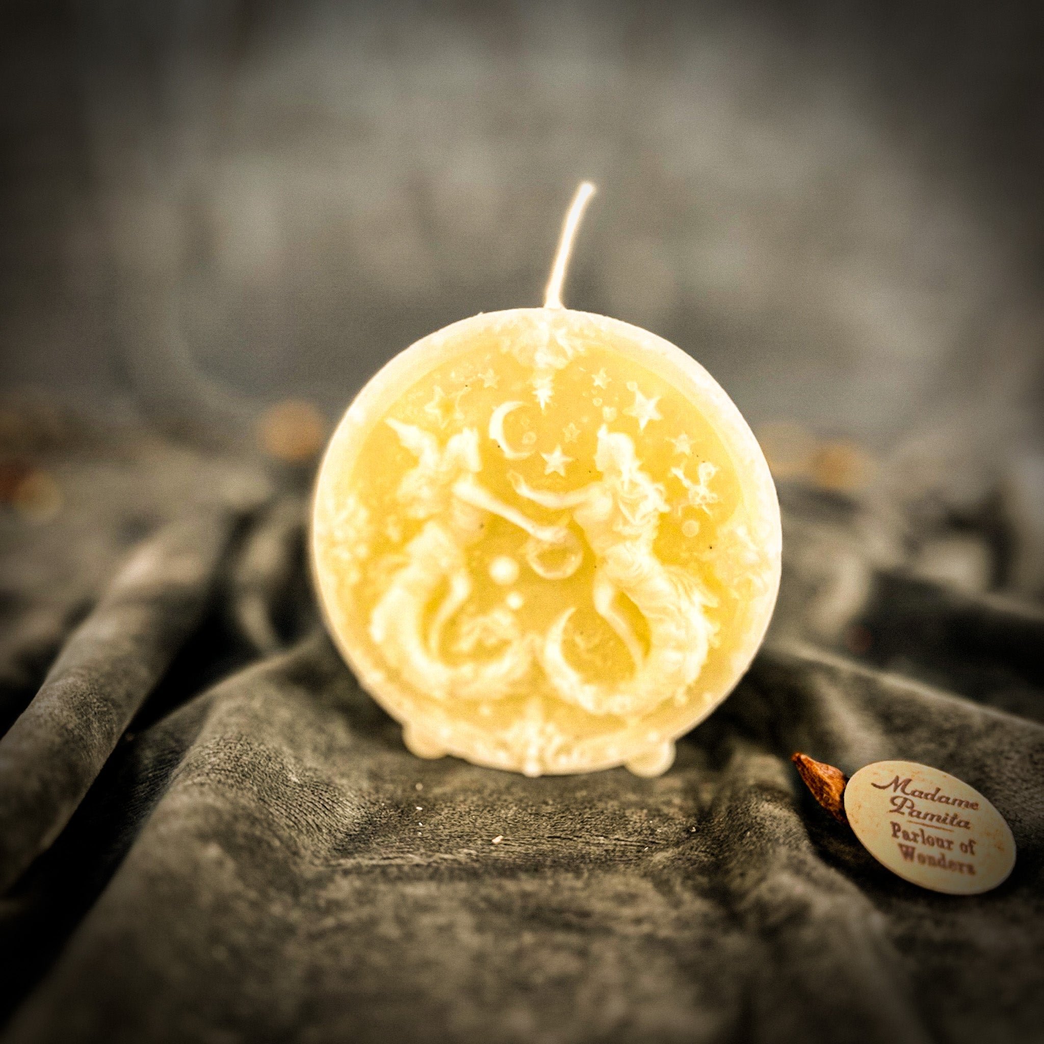 Beeswax Gemini Twins Zodiac Spell Candle - Communication, Creativity & Adaptability