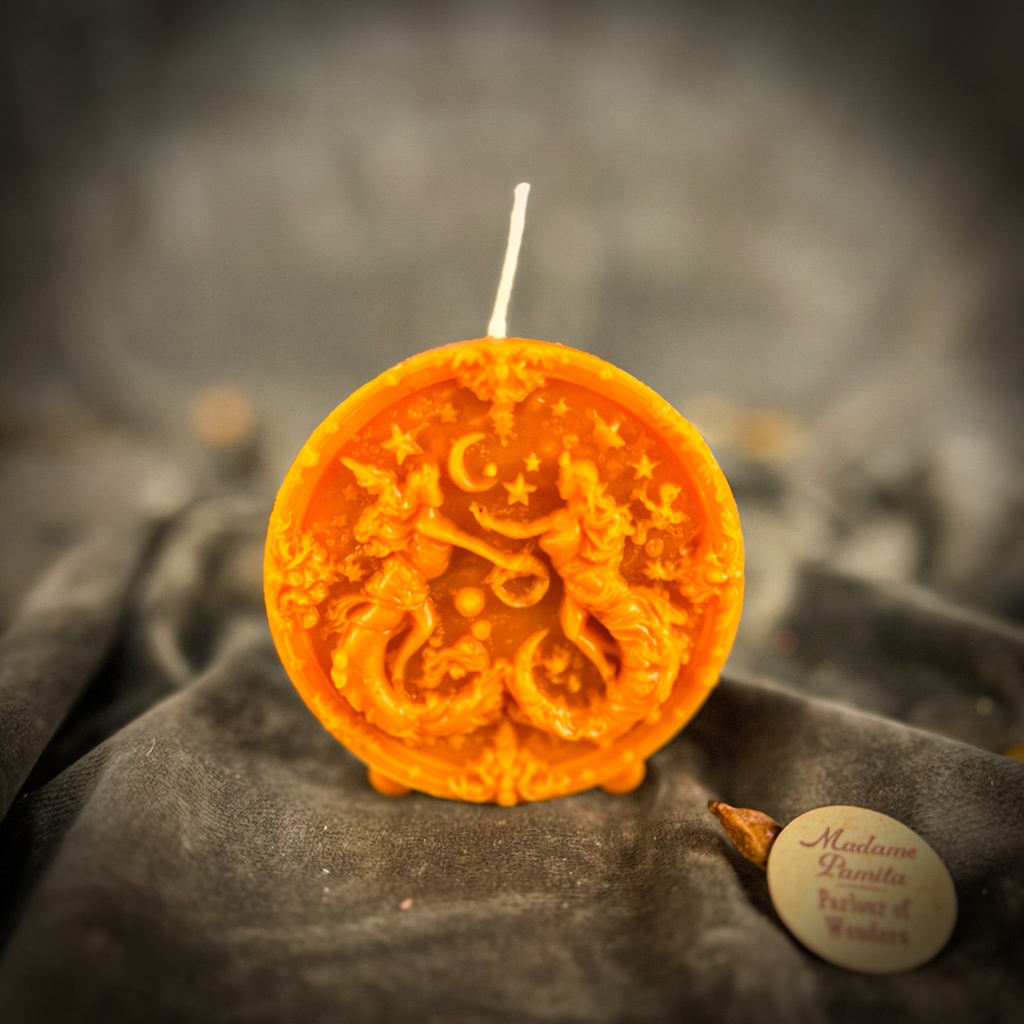 Beeswax Gemini Twins Zodiac Spell Candle - Communication, Creativity & Adaptability