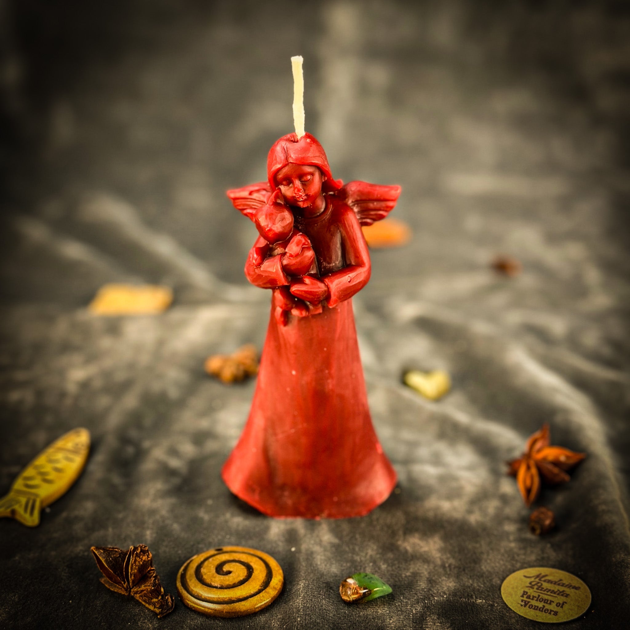 Beeswax Cat Guardian Spirit Spell Candle - Pet Protection & Healing