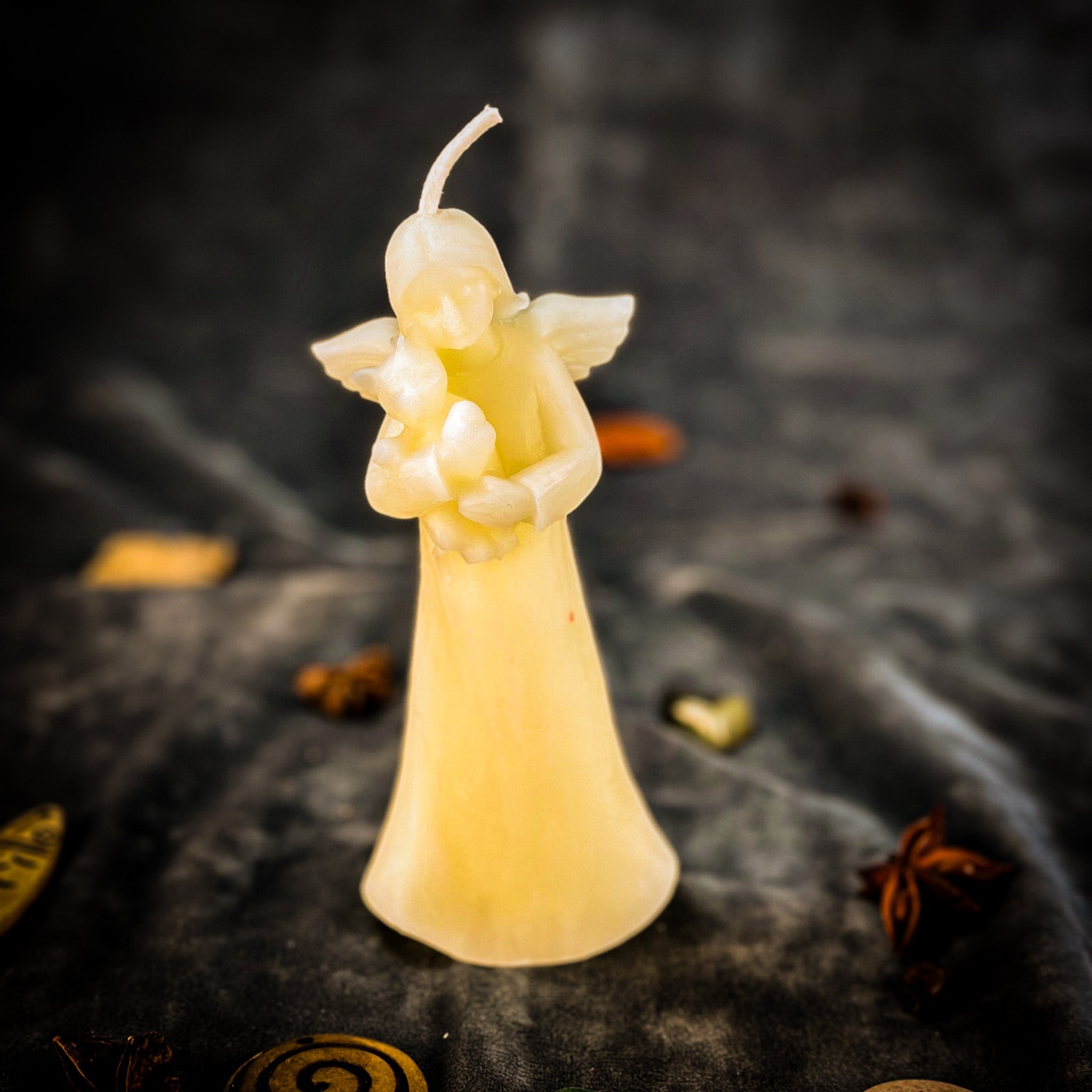 Beeswax Cat Guardian Spirit Spell Candle - Pet Protection & Healing