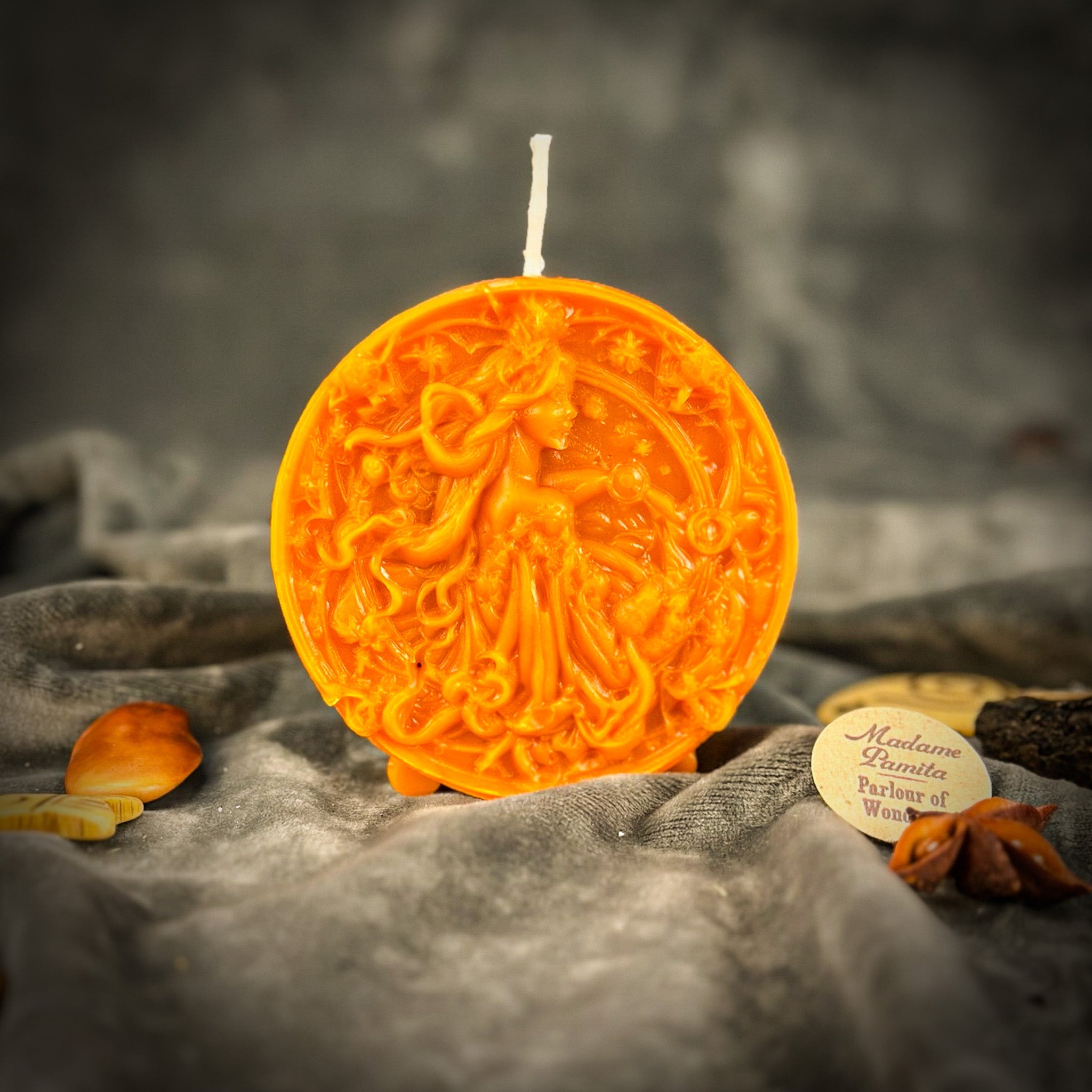 Beeswax Libra Scales Zodiac Spell Candle - Balance, Harmony & Love