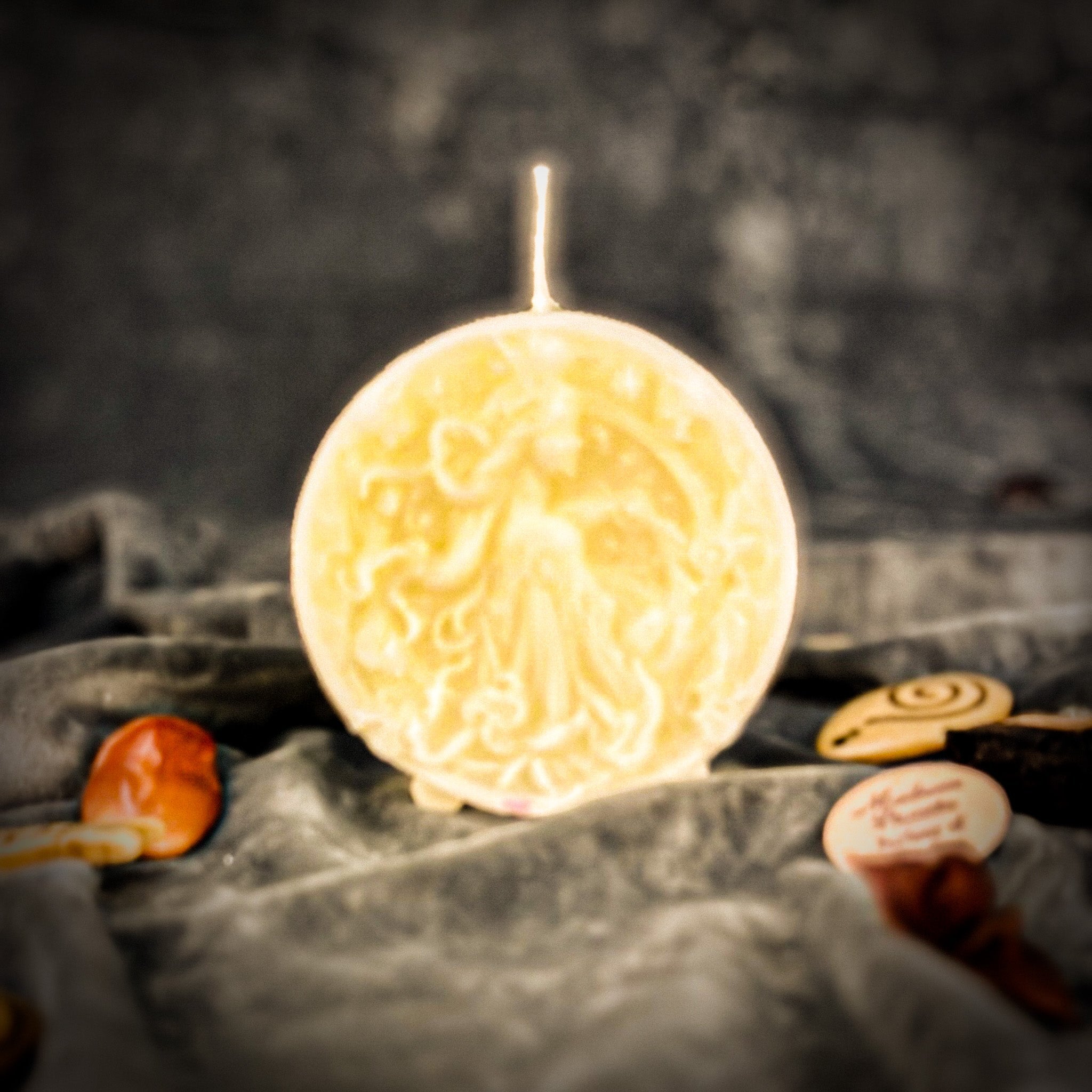 Beeswax Libra Scales Zodiac Spell Candle - Balance, Harmony & Love