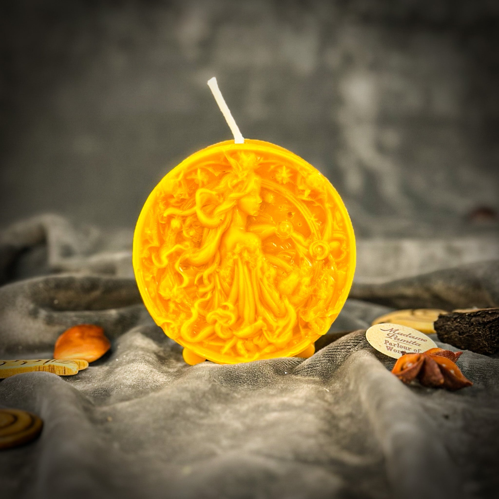 Beeswax Libra Scales Zodiac Spell Candle - Balance, Harmony & Love