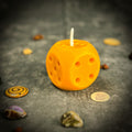 Beeswax Lucky Dice Spell Candle - Gambling Luck & Good Fortune