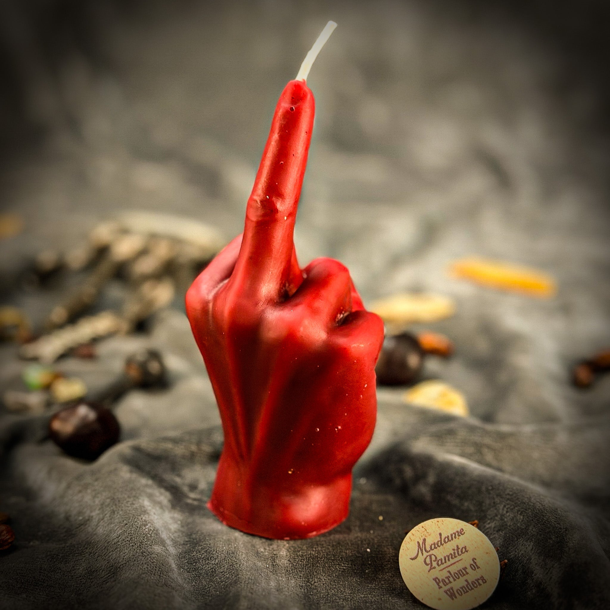 Beeswax Middle Finger Spell Candle - Banishing, Boundaries & Empowerment