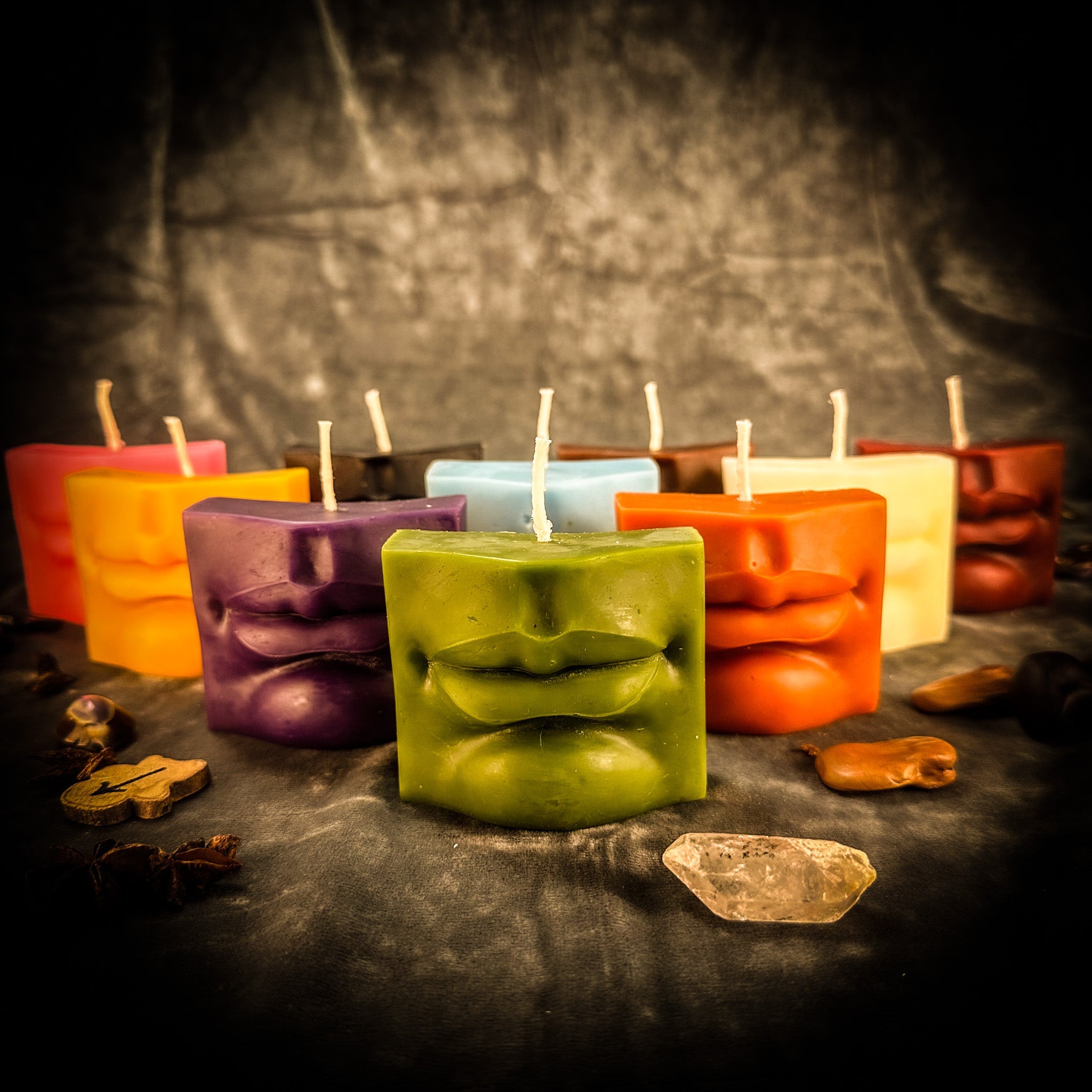 Beeswax Ex-Voto Mouth Spell Candle - Communication, Healing & Speaking Truth