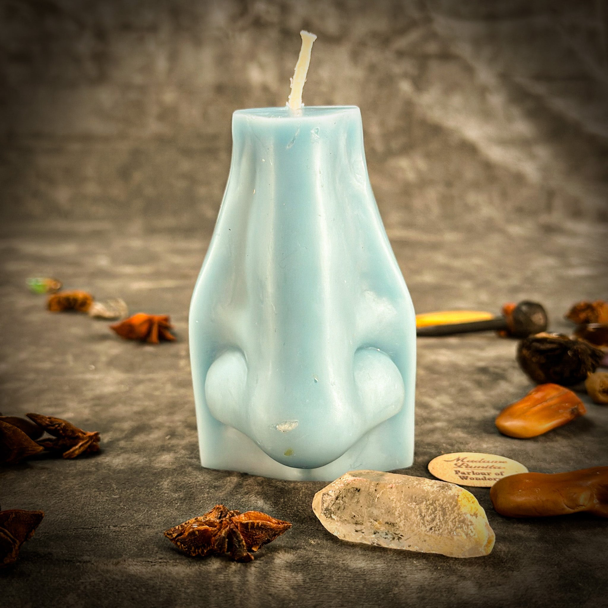 Beeswax Ex-Voto Nose Spell Candle - Clairalience, Intuition & Healing