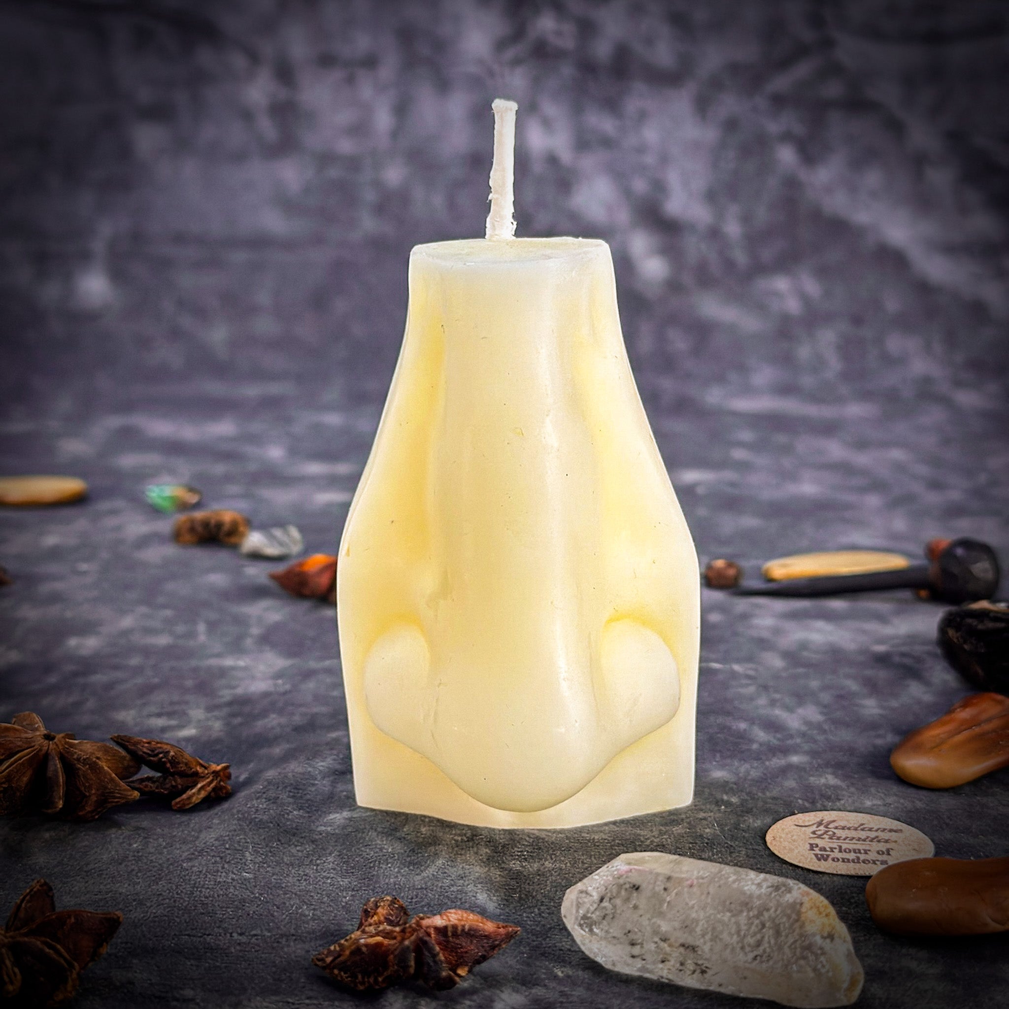 Beeswax Ex-Voto Nose Spell Candle - Clairalience, Intuition & Healing