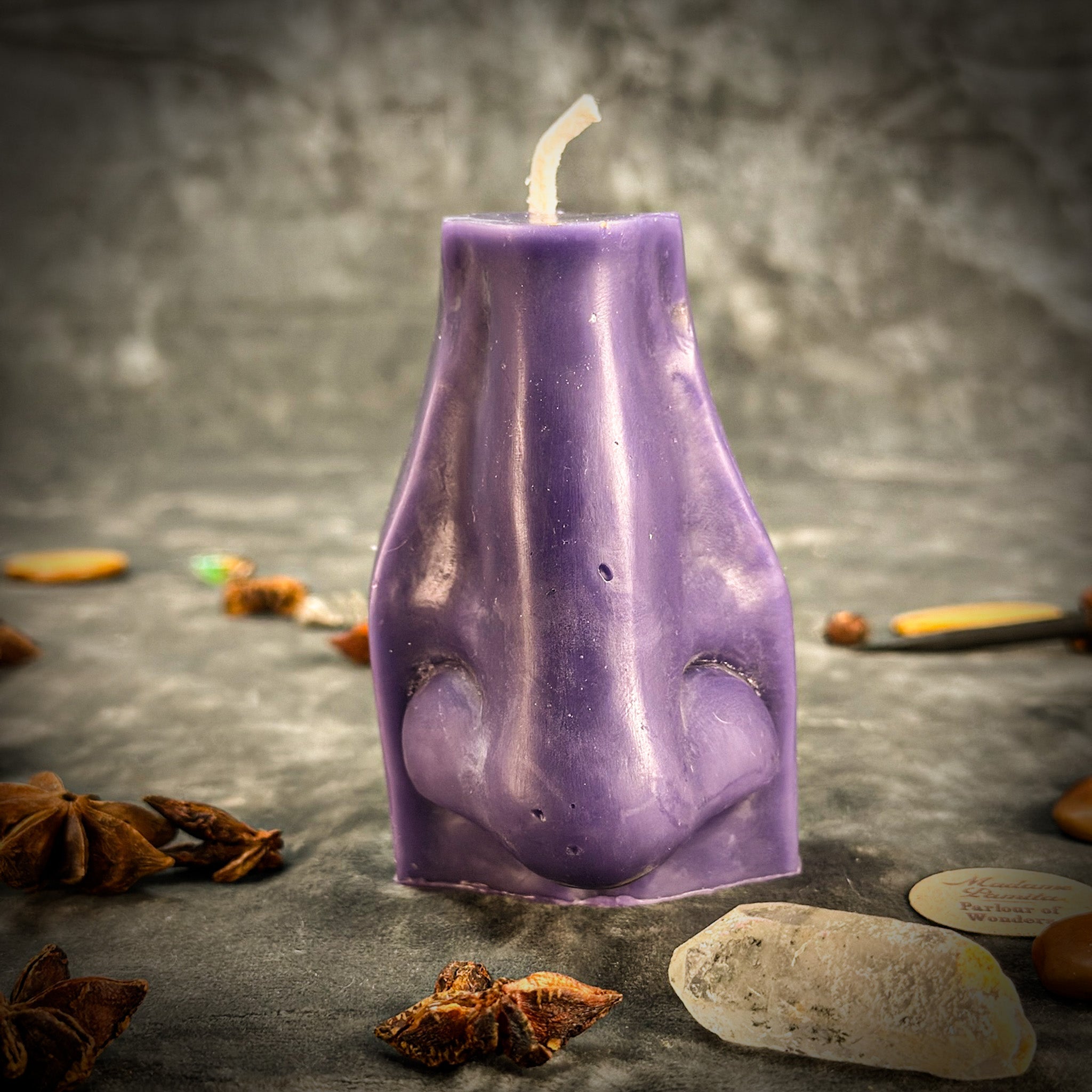 Beeswax Ex-Voto Nose Spell Candle - Clairalience, Intuition & Healing