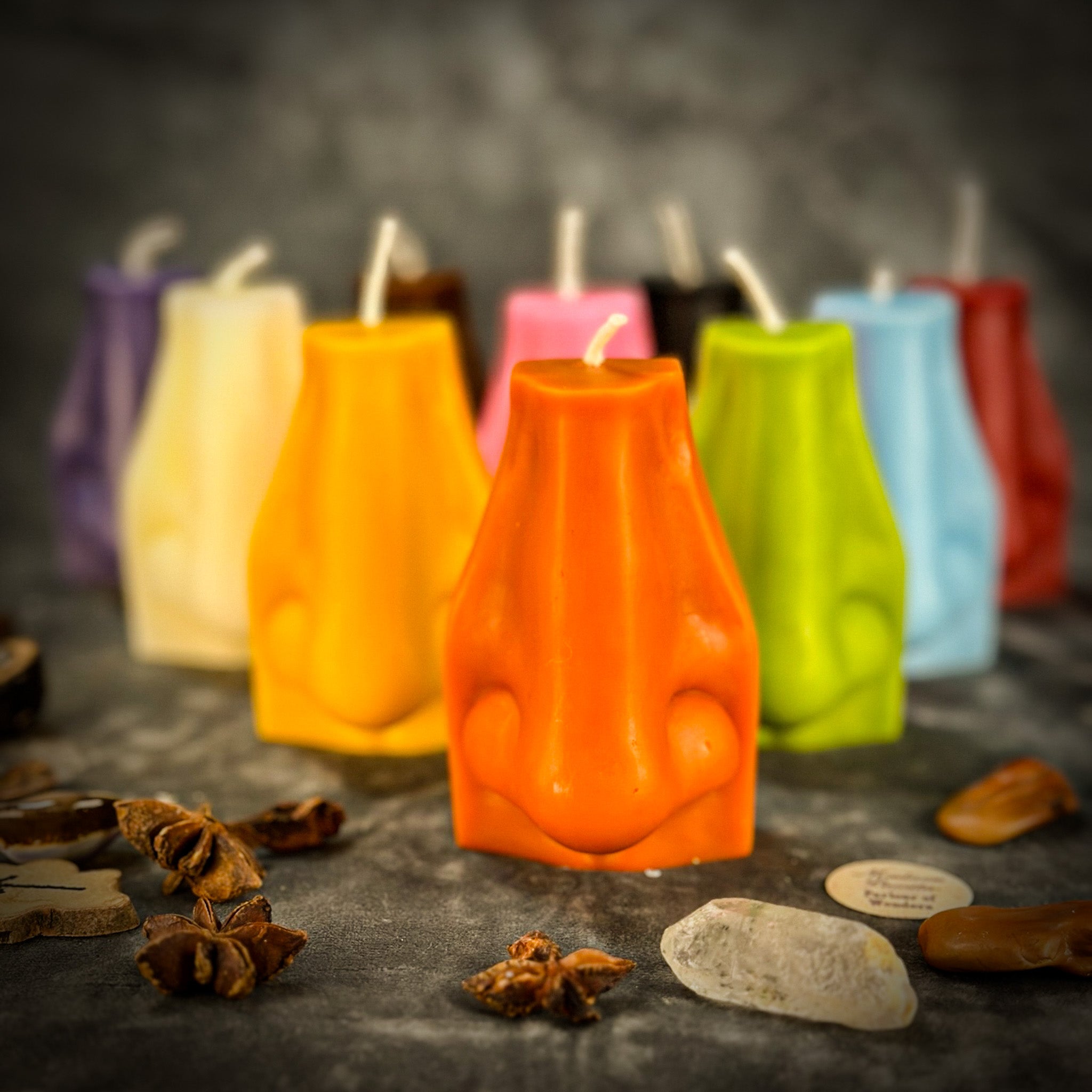 Beeswax Ex-Voto Nose Spell Candle - Clairalience, Intuition & Healing