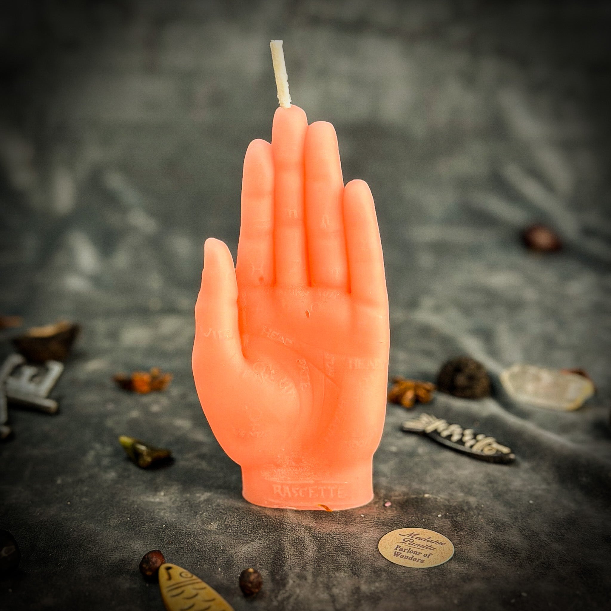 Beeswax Hand of Fate Spell Candle - Destiny, Transformation & Divine Timing