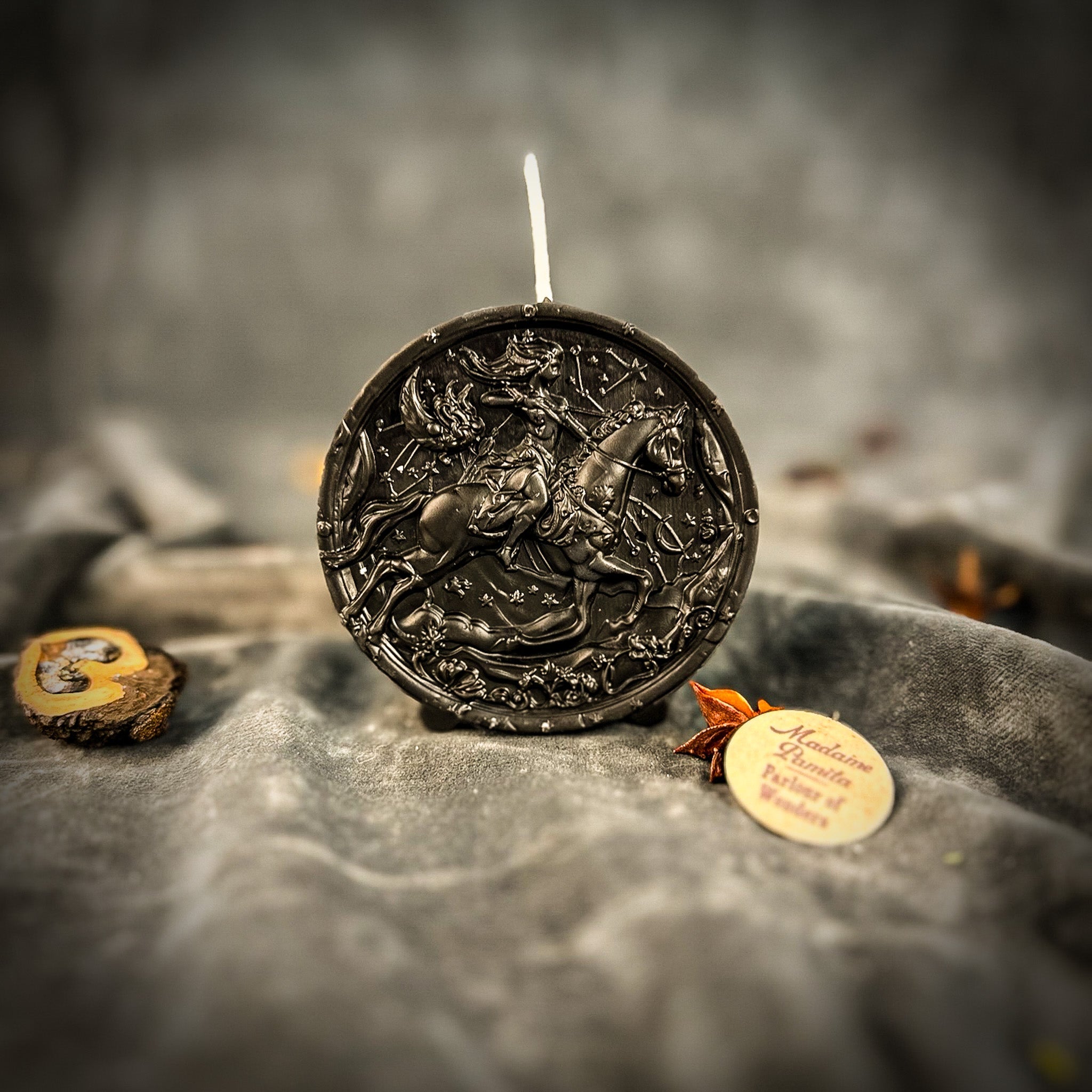 Beeswax Sagittarius Archer Zodiac Spell Candle - Adventure, Wisdom & Optimism