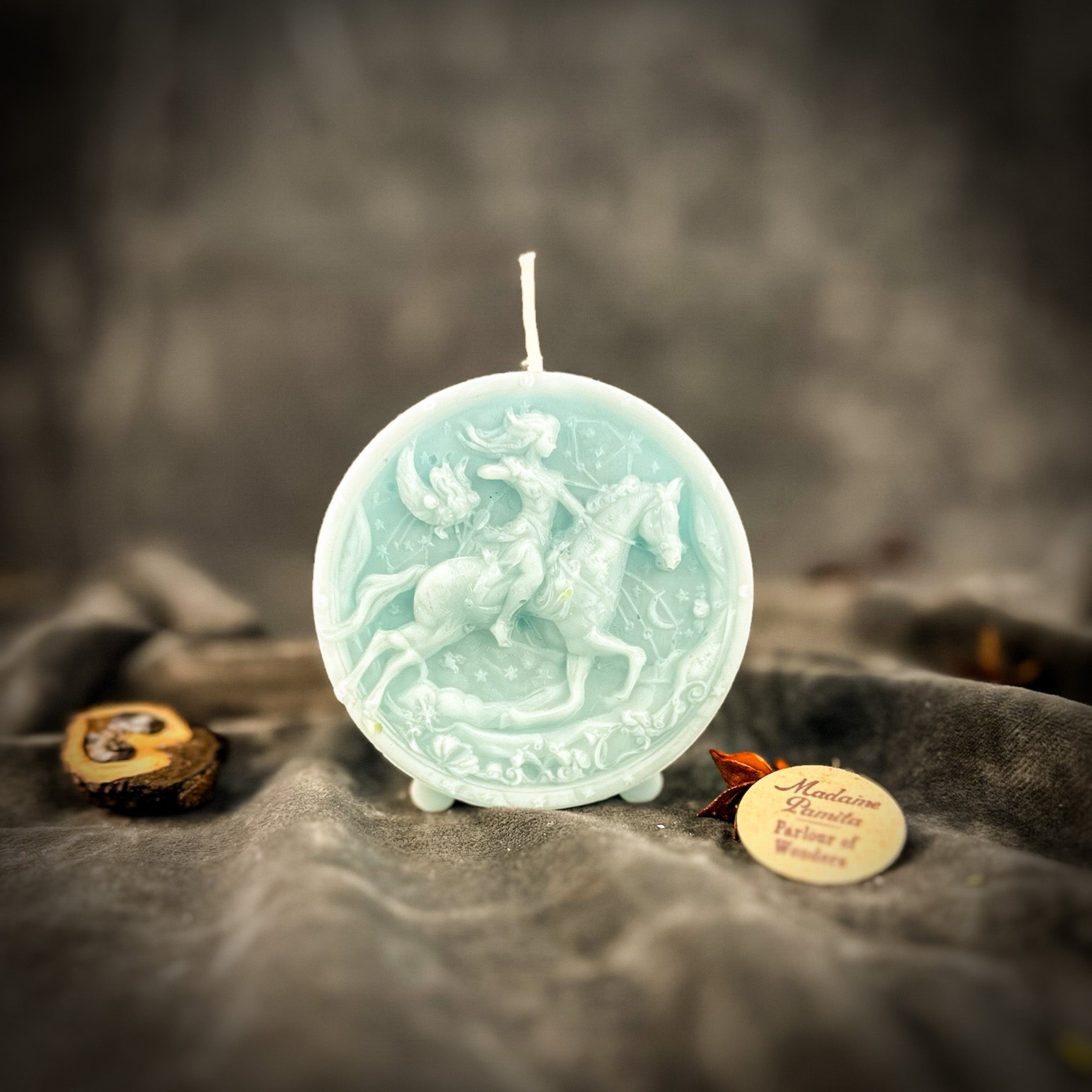 Beeswax Sagittarius Archer Zodiac Spell Candle - Adventure, Wisdom & Optimism