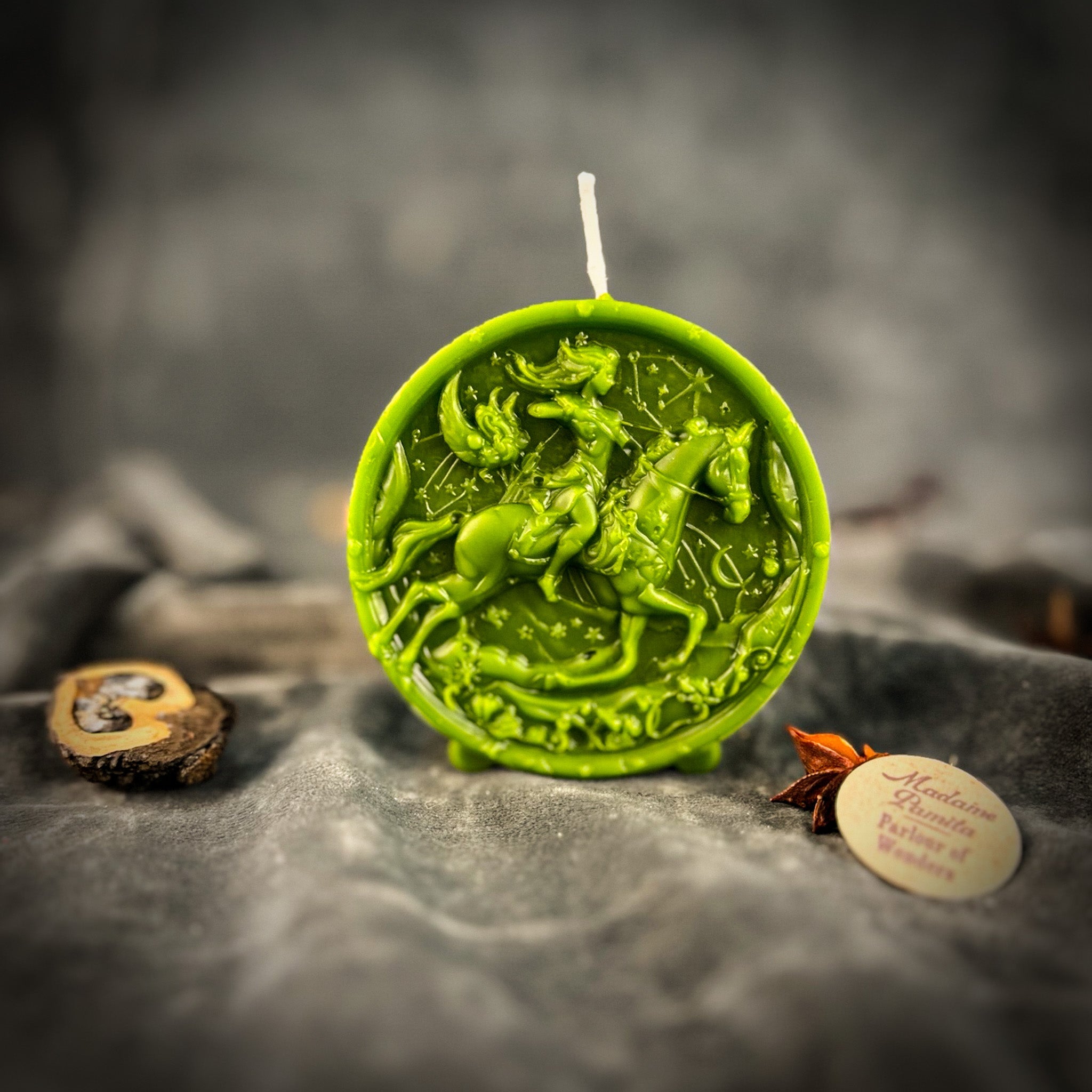 Beeswax Sagittarius Archer Zodiac Spell Candle - Adventure, Wisdom & Optimism