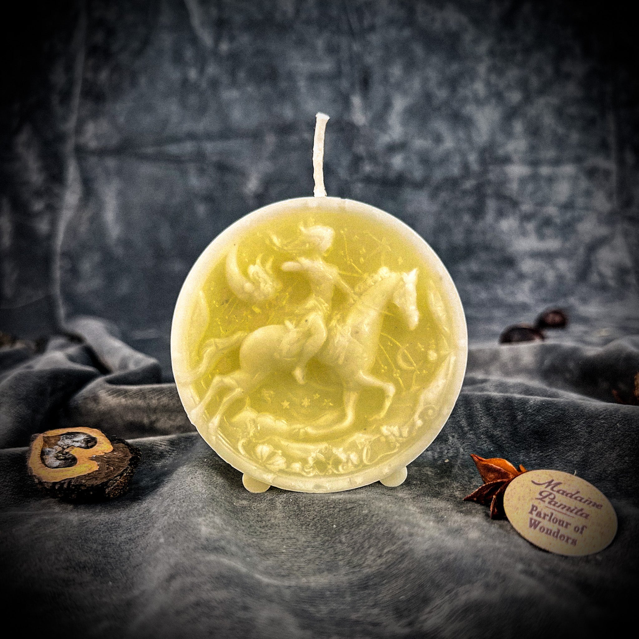Beeswax Sagittarius Archer Zodiac Spell Candle - Adventure, Wisdom & Optimism
