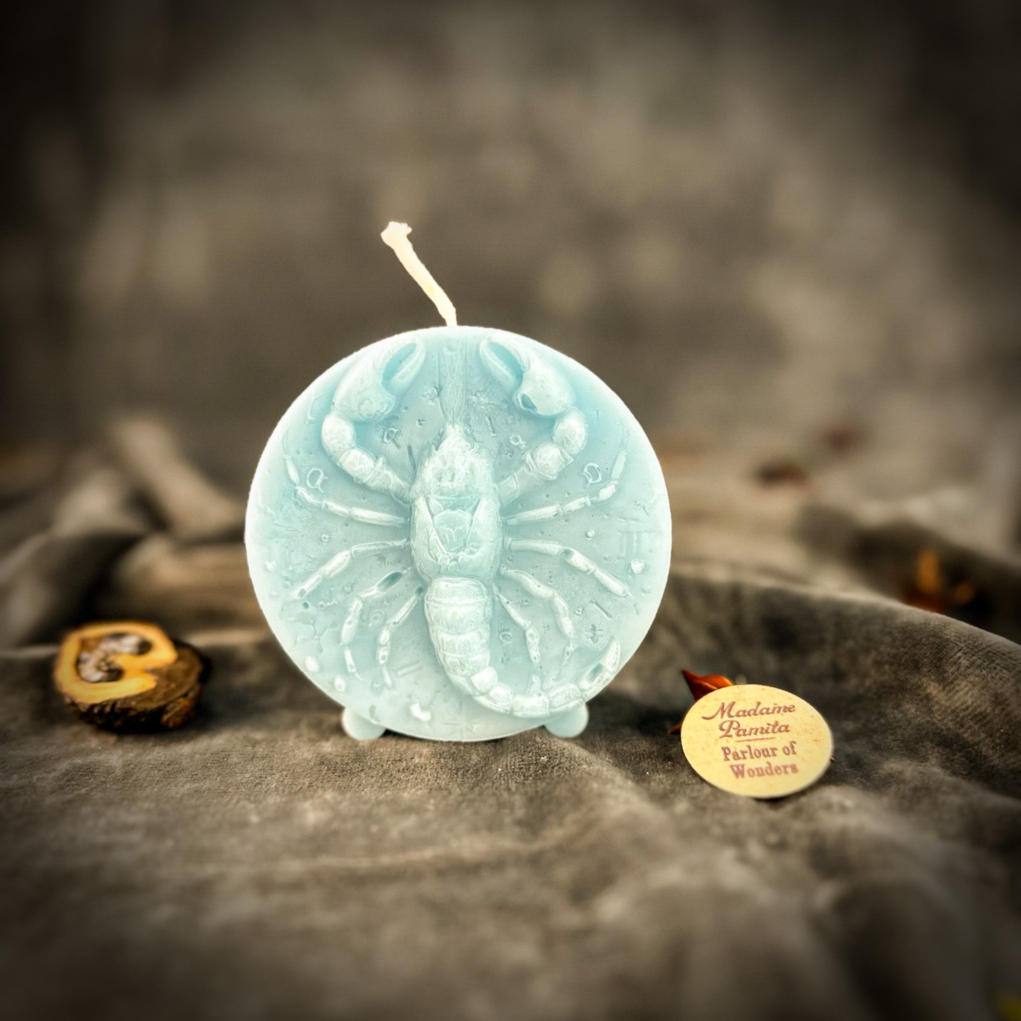 Beeswax Scorpio Scorpion Zodiac Spell Candle - Transformation, Power & Intuition
