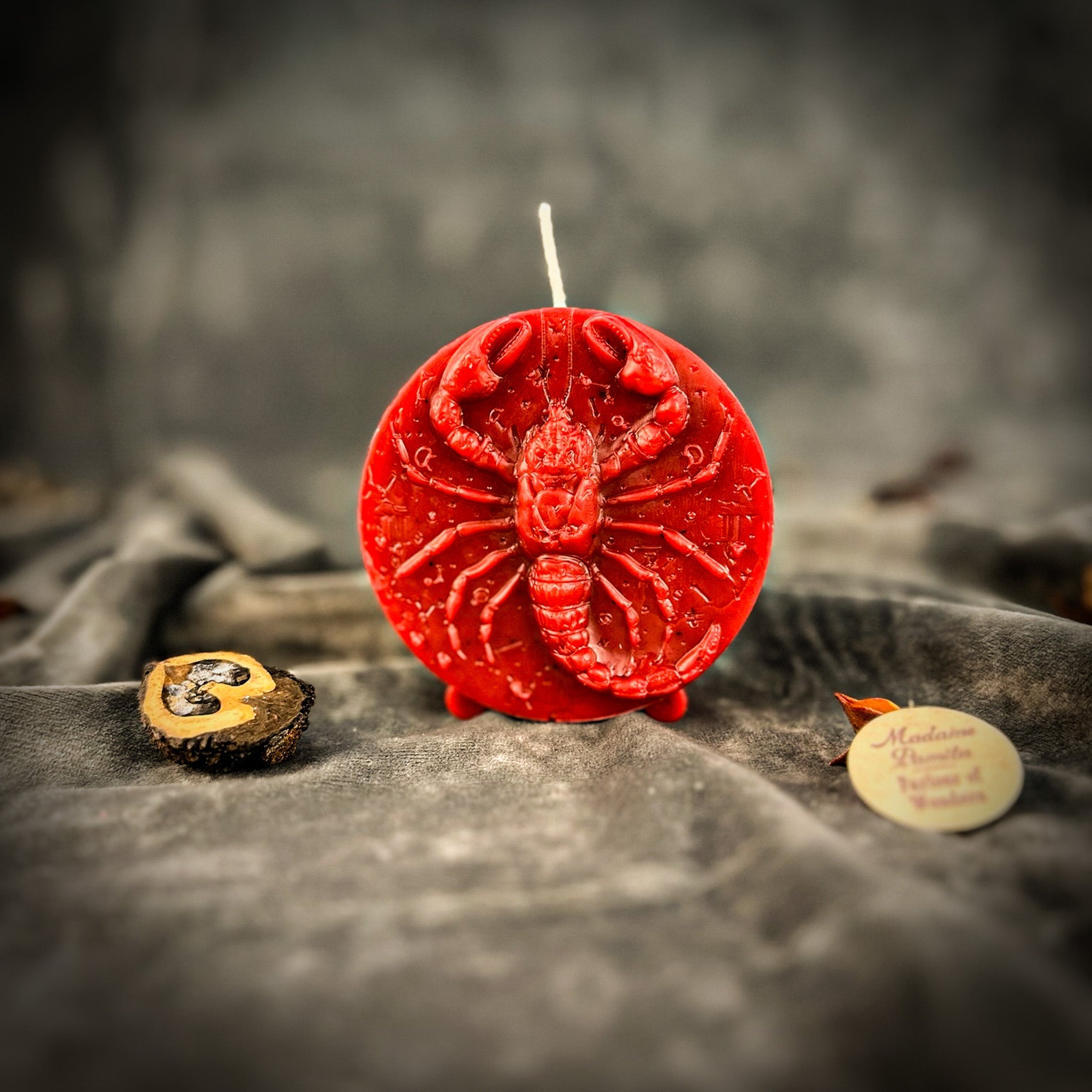 Beeswax Scorpio Scorpion Zodiac Spell Candle - Transformation, Power & Intuition
