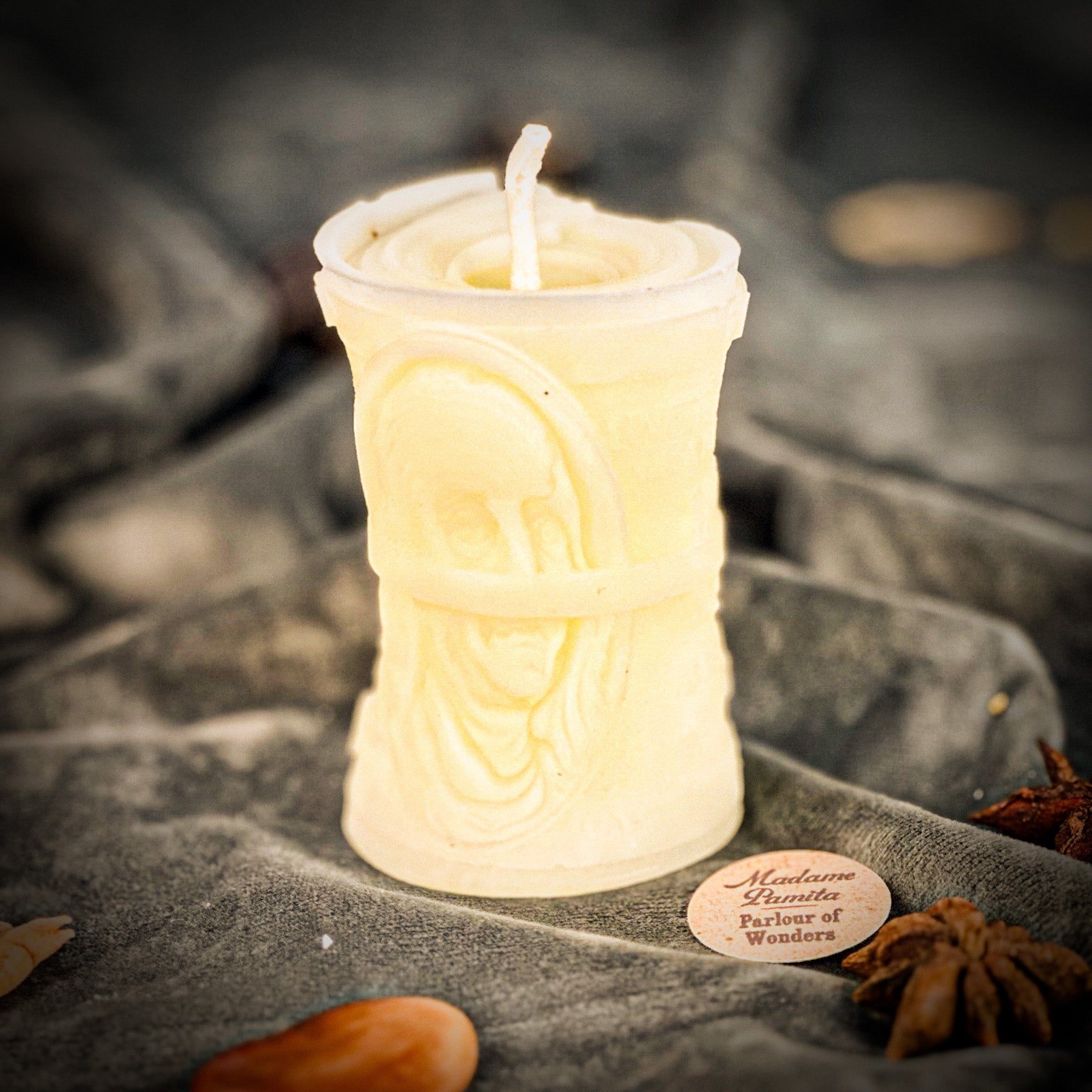Beeswax Pay Me Spell Candle - Debt Collection & Fair Compensation