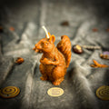 Beeswax Squirrel of Abundance Spell Candle - Savings, Prosperity & Preparation