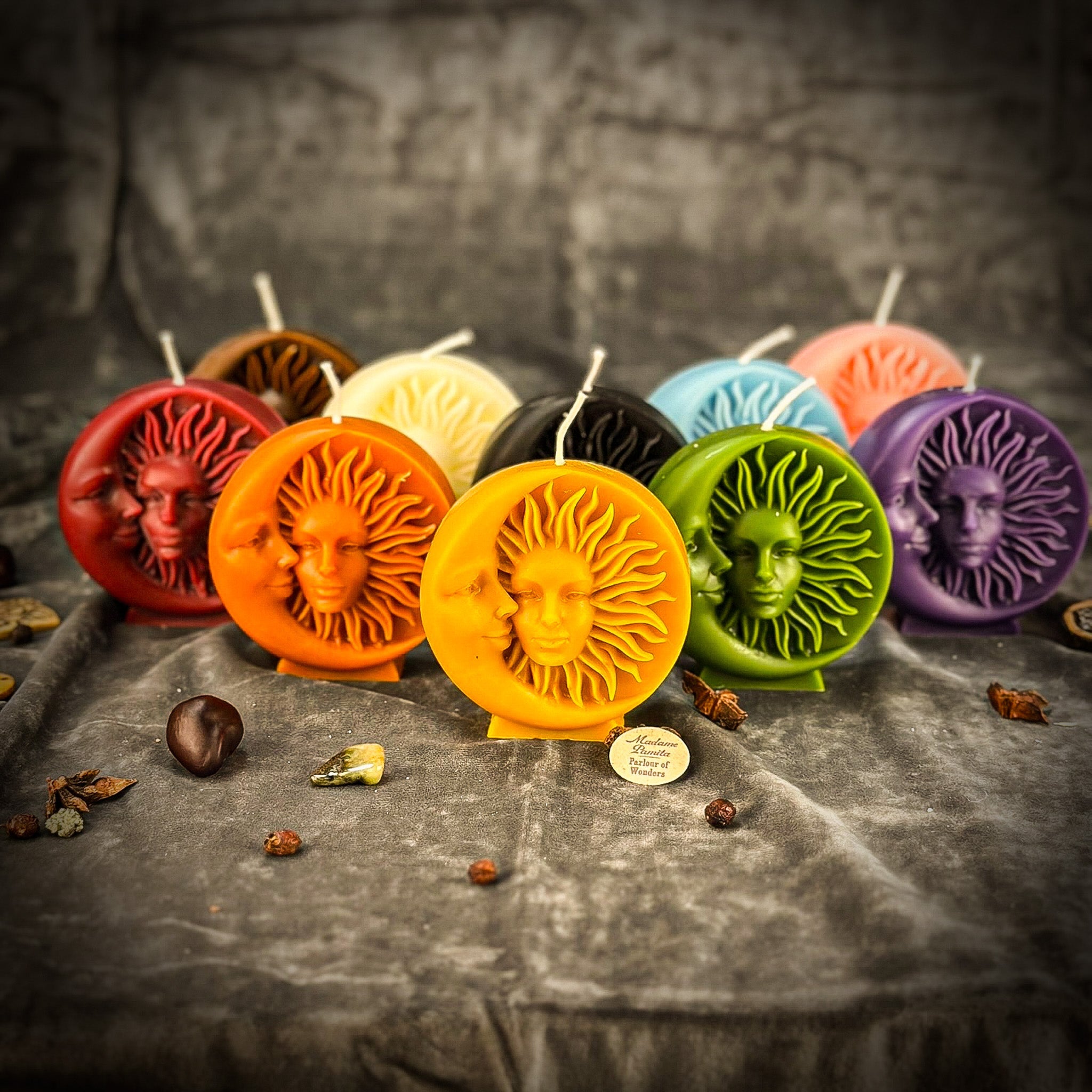Beeswax Equinox and Solstice Spell Candle - Seasonal Magic & Balance