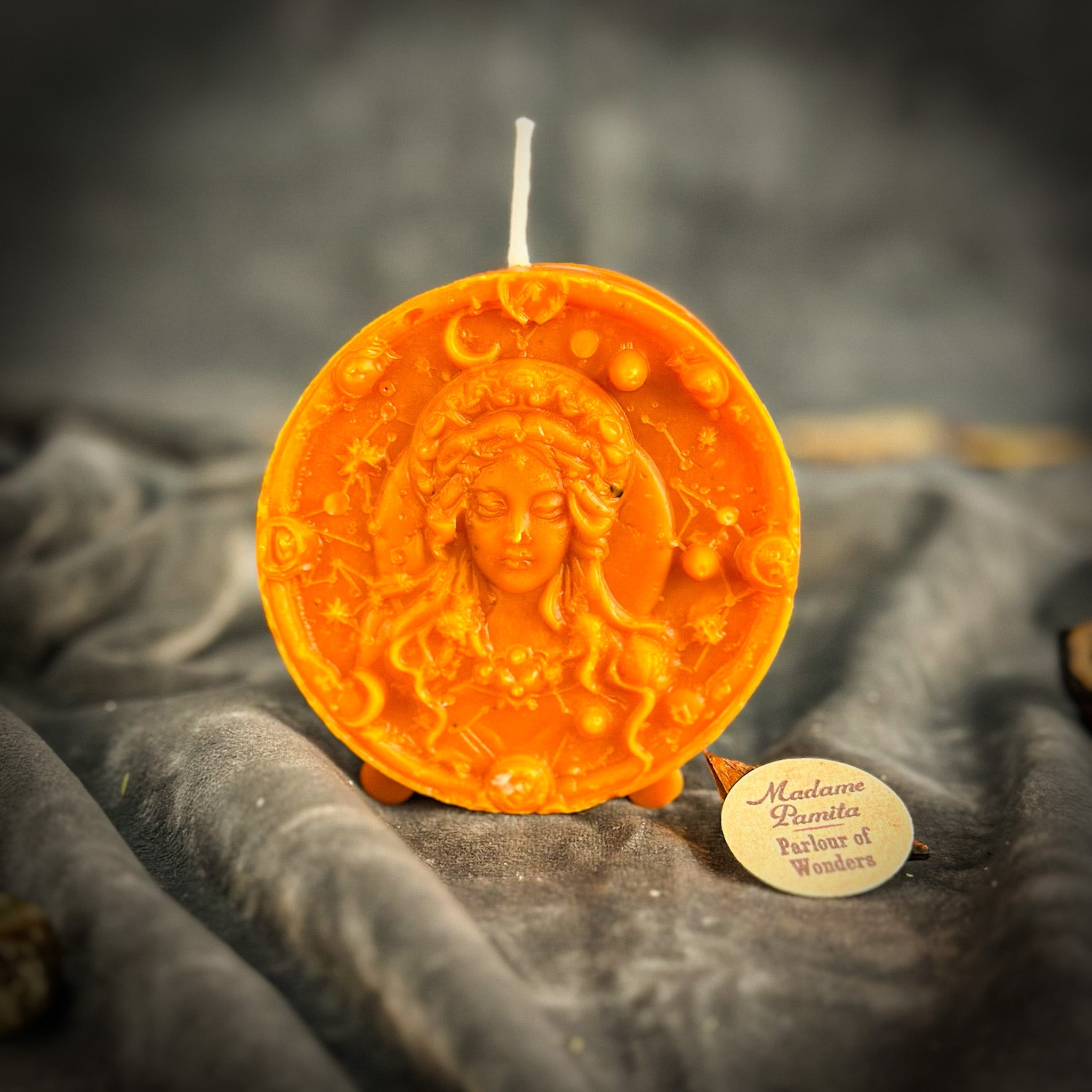 Beeswax Virgo Maiden Zodiac Spell Candle - Focus, Healing & Practicality