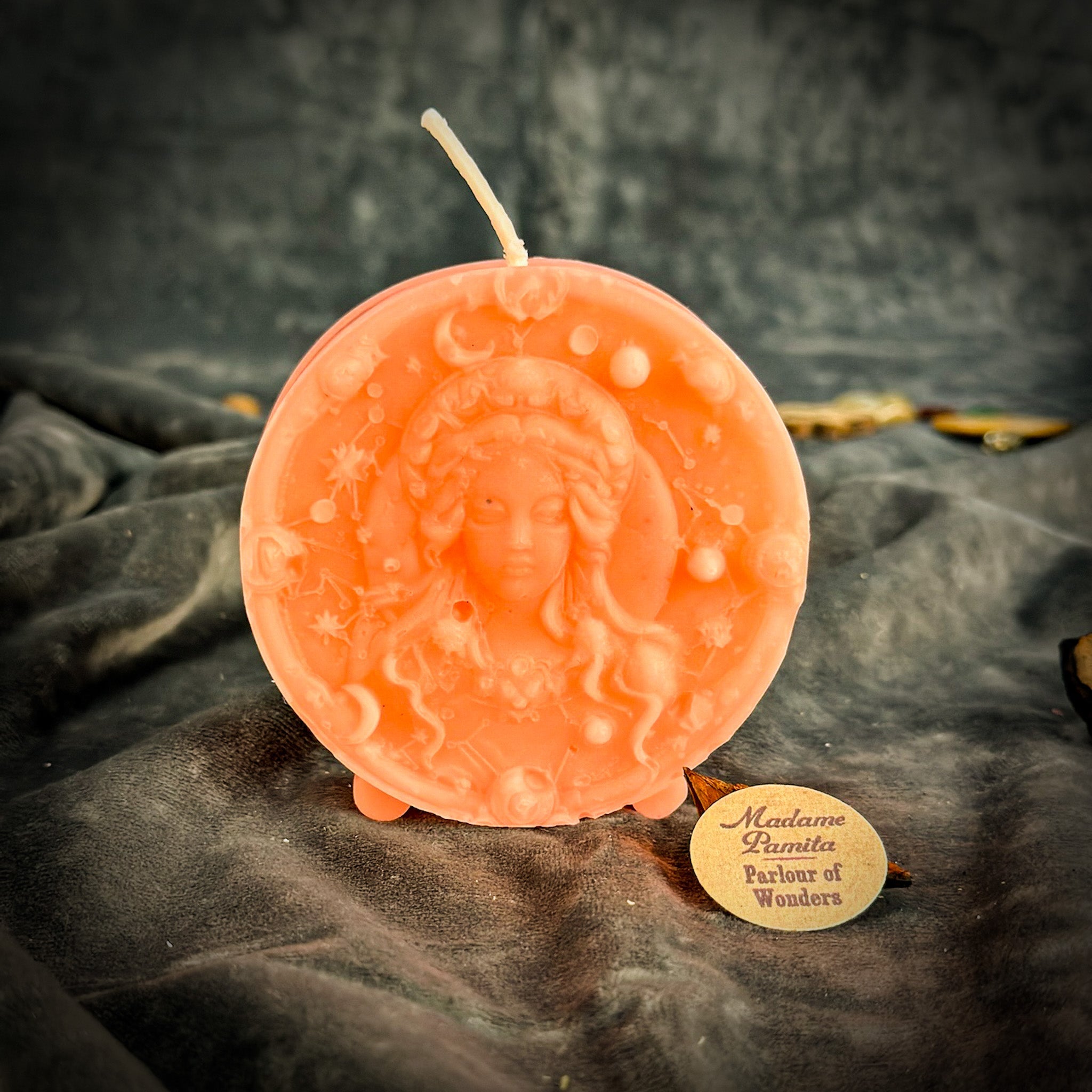 Beeswax Virgo Maiden Zodiac Spell Candle - Focus, Healing & Practicality