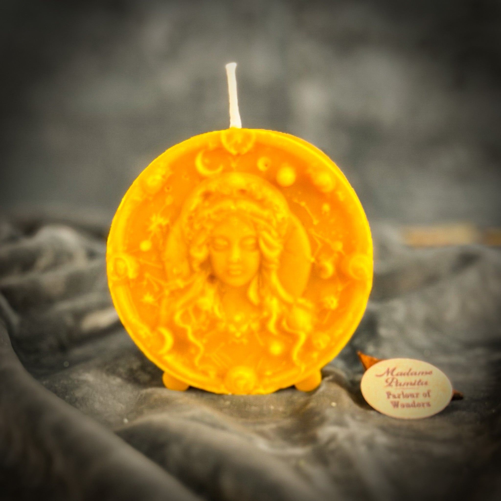 Beeswax Virgo Maiden Zodiac Spell Candle - Focus, Healing & Practicality