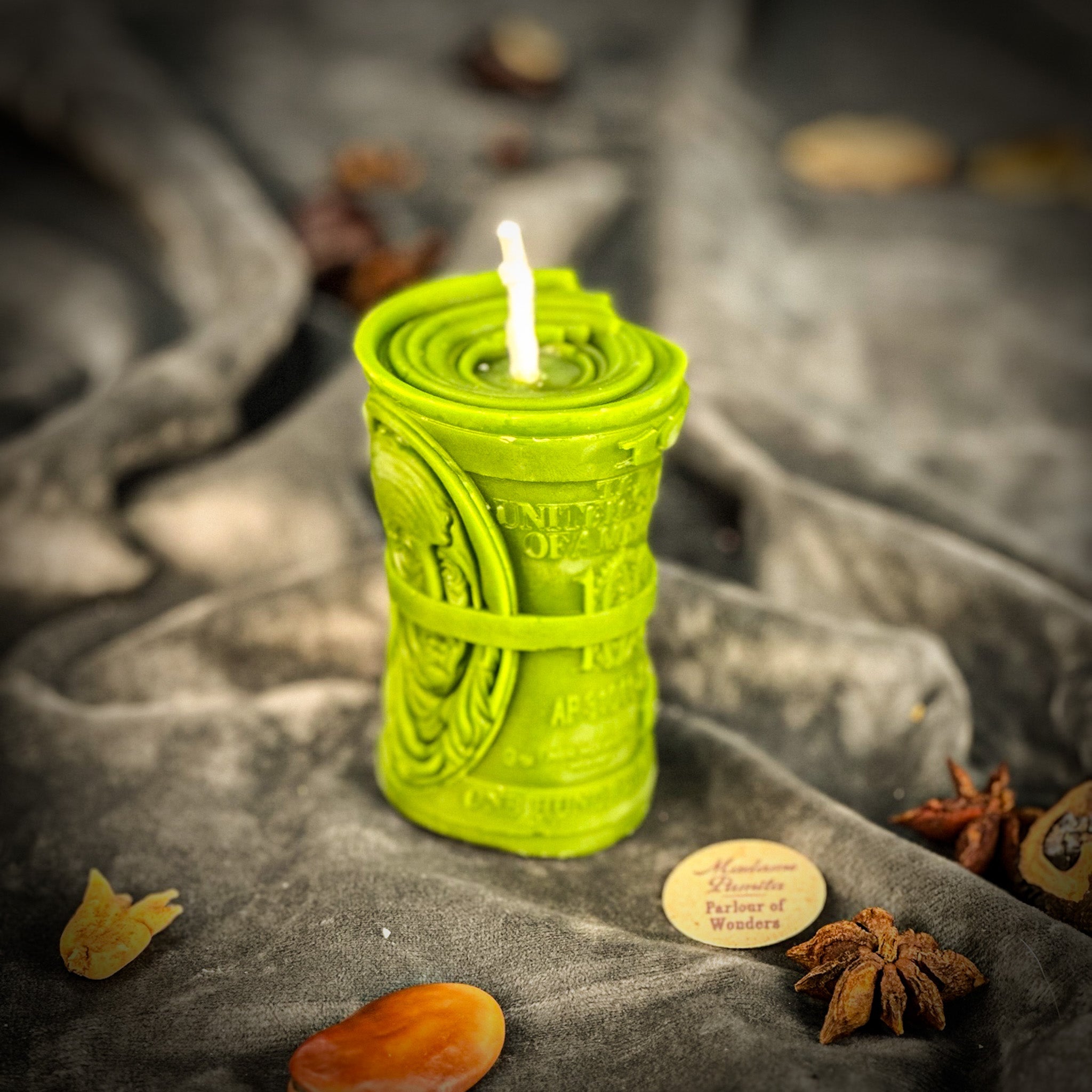 Beeswax Pay Me Spell Candle - Debt Collection & Fair Compensation