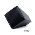 Black Obsidian Geometric Figure 8 faced / 40 MM AVG