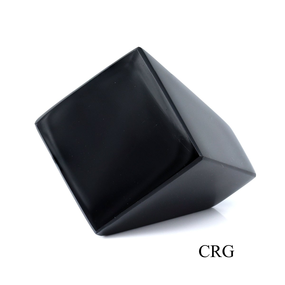Black Obsidian Geometric Figure 8 faced / 40 MM AVG