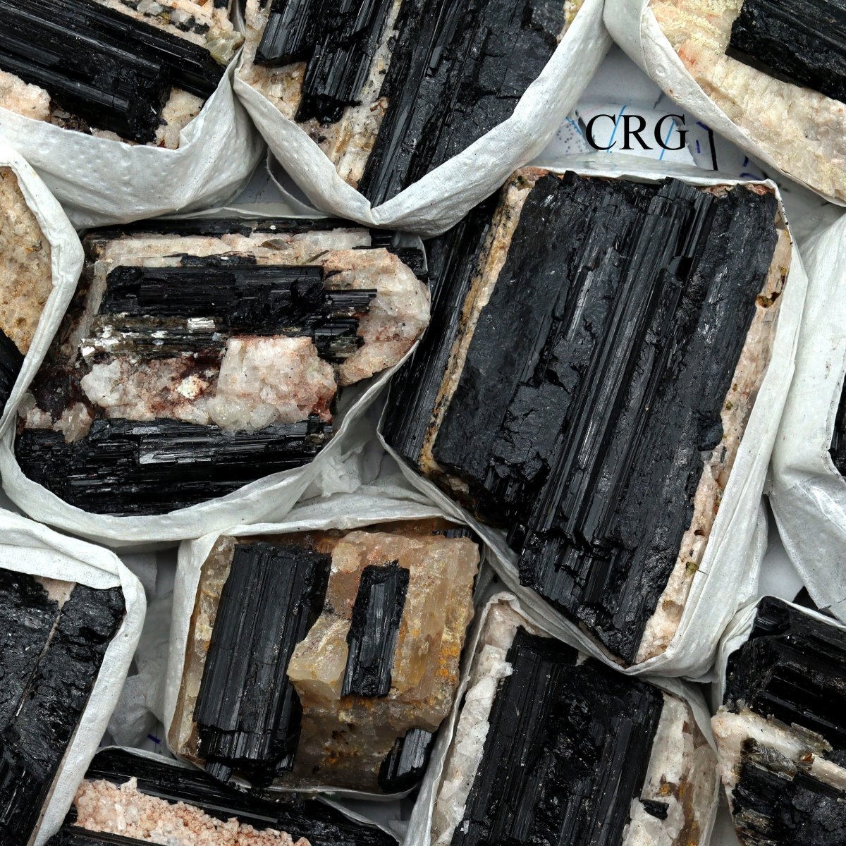 Black Tourmaline Crystal on Matrix - Medium Flat