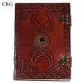 Black Tourmaline Leather Notebook - 9.8" x 7"