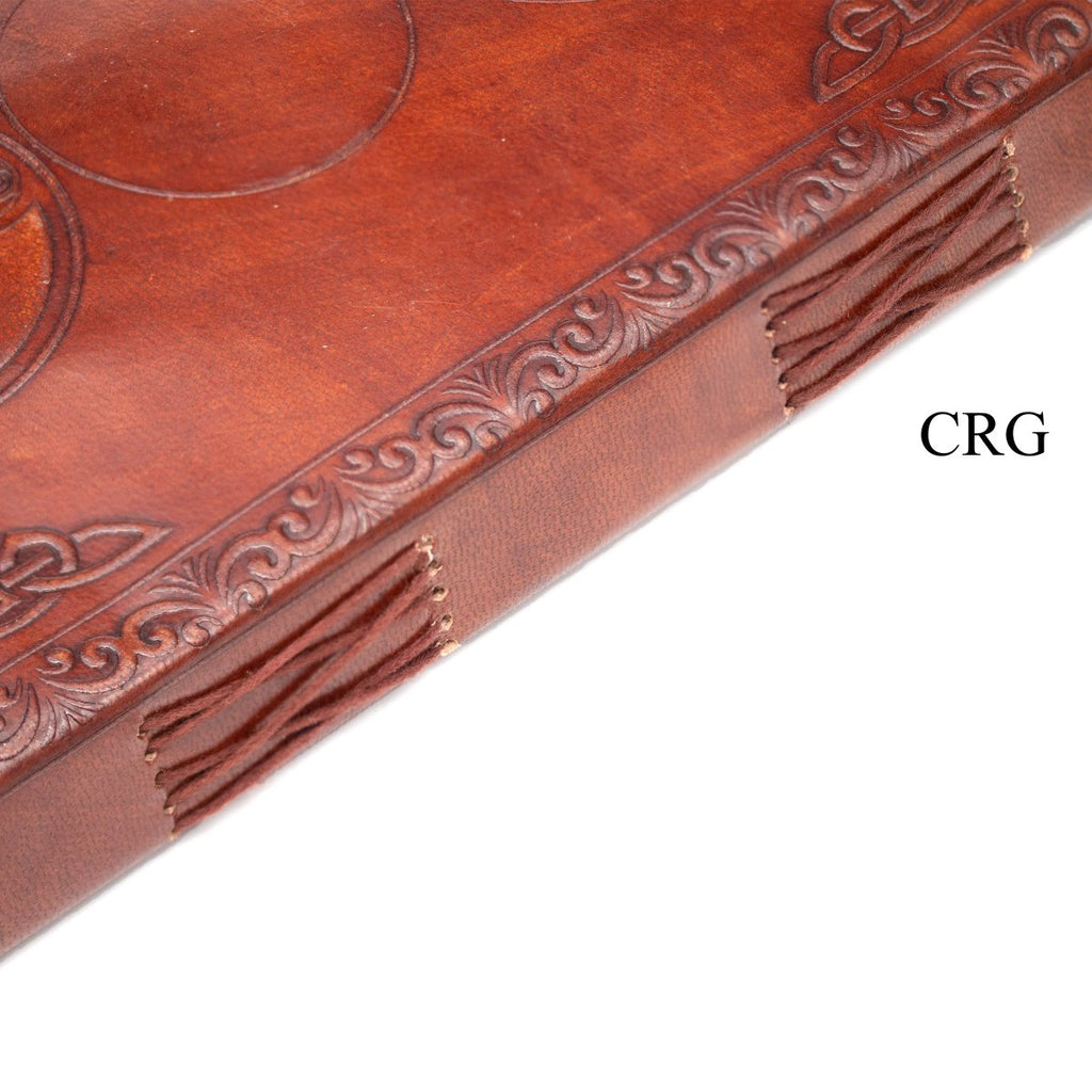 Black Tourmaline Leather Notebook - 9.8" x 7"