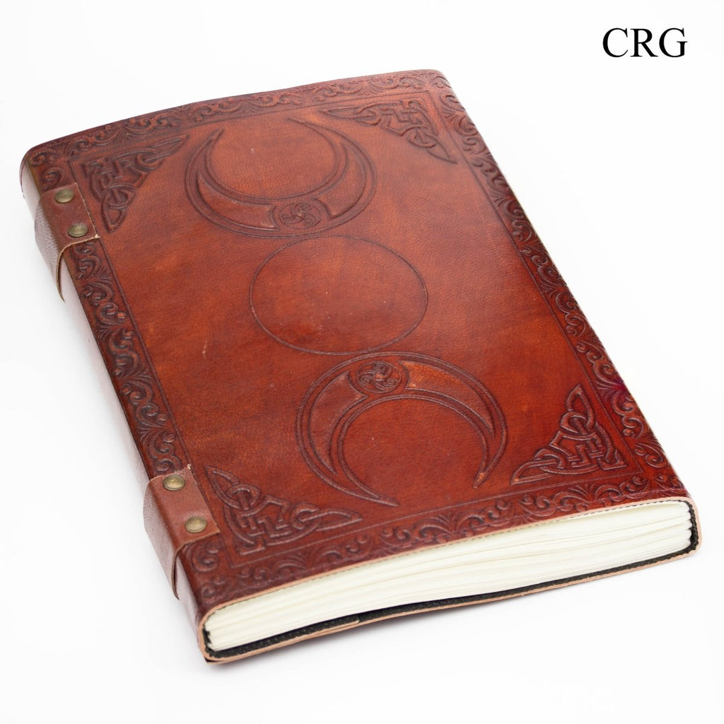 Black Tourmaline Leather Notebook - 9.8" x 7"