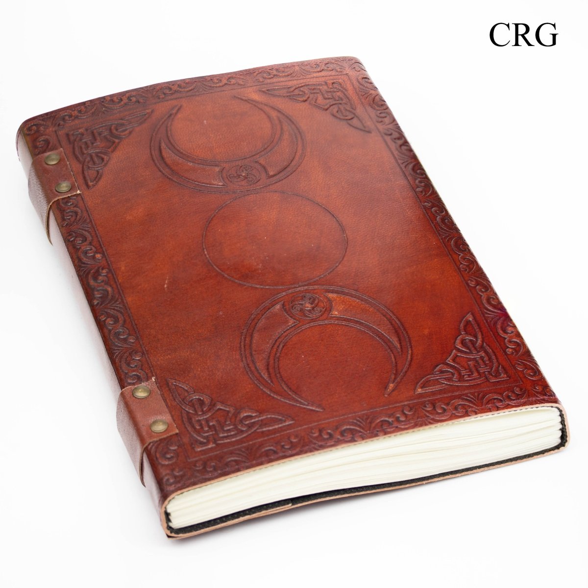 Black Tourmaline Leather Notebook - 9.8" x 7"