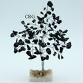 Black Tourmaline Tree On Crystal Cluster w/ Silver Wire