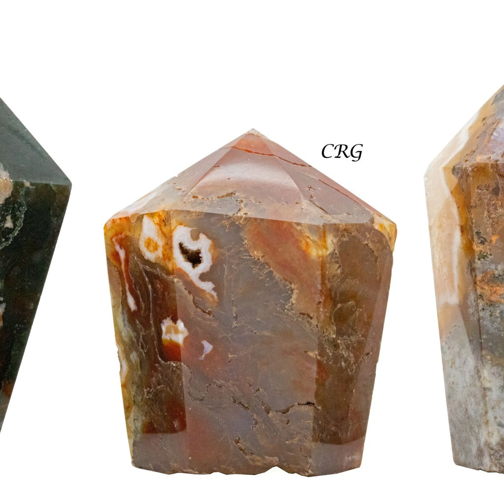 Mini Red Moss Agate Points / 50mm AVG - 1 LB. LOT