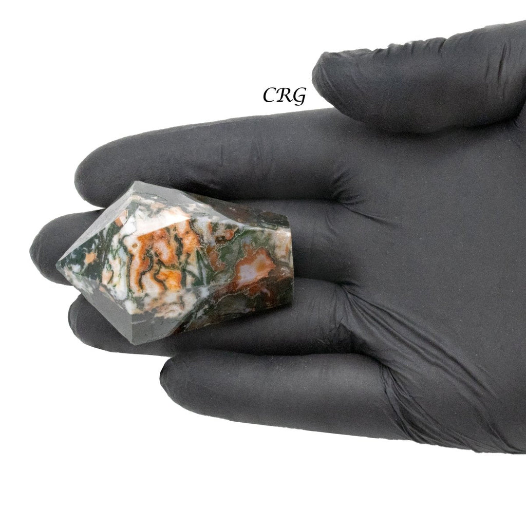 Mini Red Moss Agate Points / 50mm AVG - 1 LB. LOT