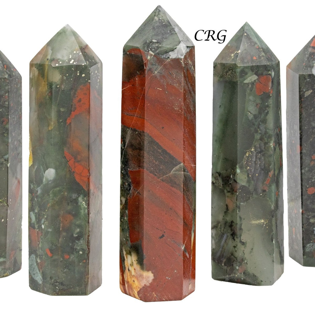 African Bloodstone Towers / 3-5" AVG - 1 KILO LOT