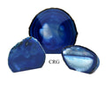 Blue Agate Geode End with Cut Base 4-5" avg Qty- 1