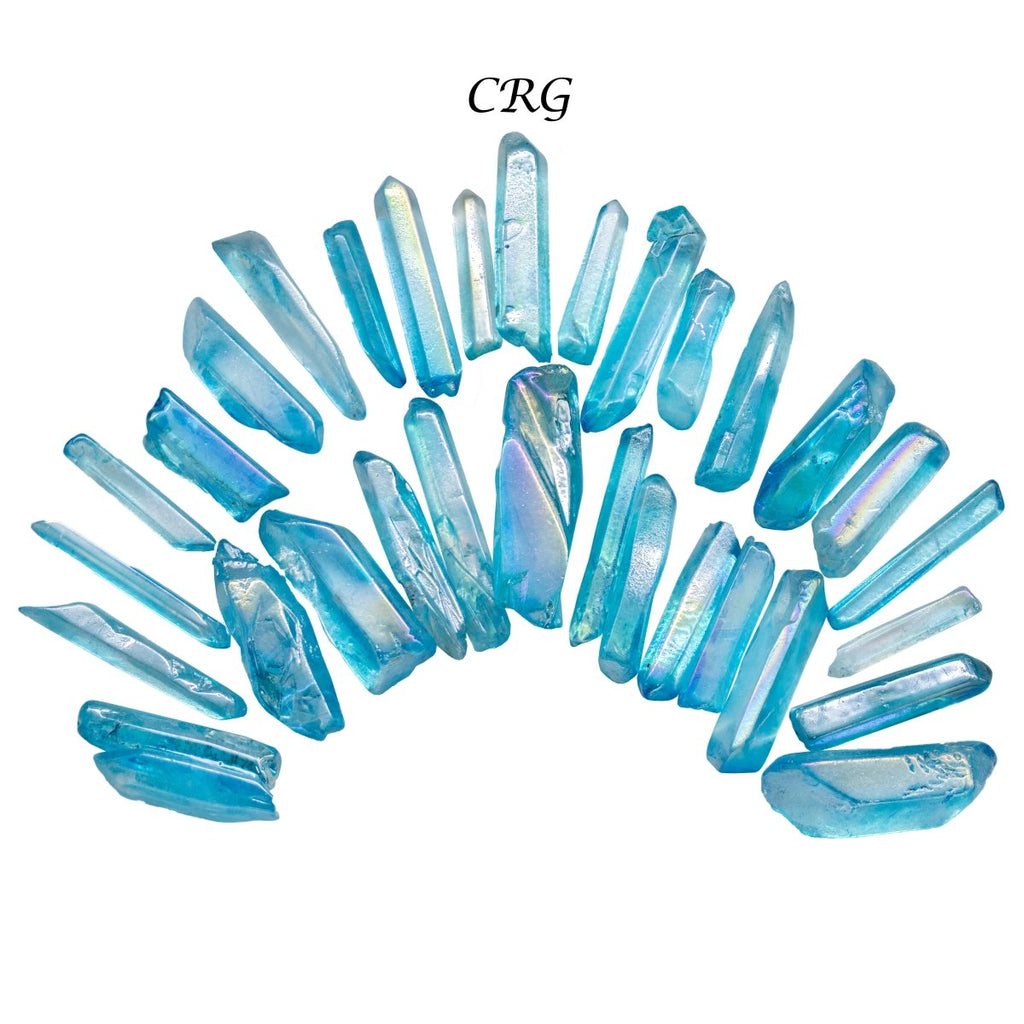 Aqua Aura Quartz Points / 1-3" AVG - 1 LB. LOT
