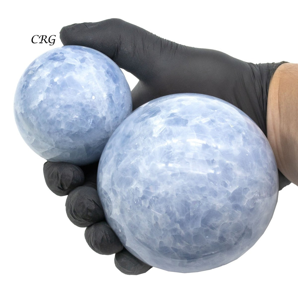 5 Kilo Lot. Blue Calcite Sphere