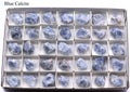 35 Piece Flat - Rough Blue Calcite / 1.5-2.5" AVG
