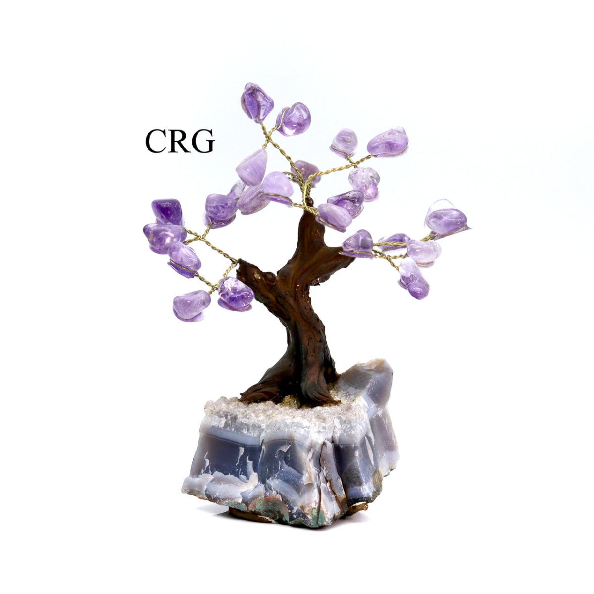 Brazilian Amethyst Bonsai Tree with Crystal Base / SIZE #1 (5.5"-6.5" AVG)