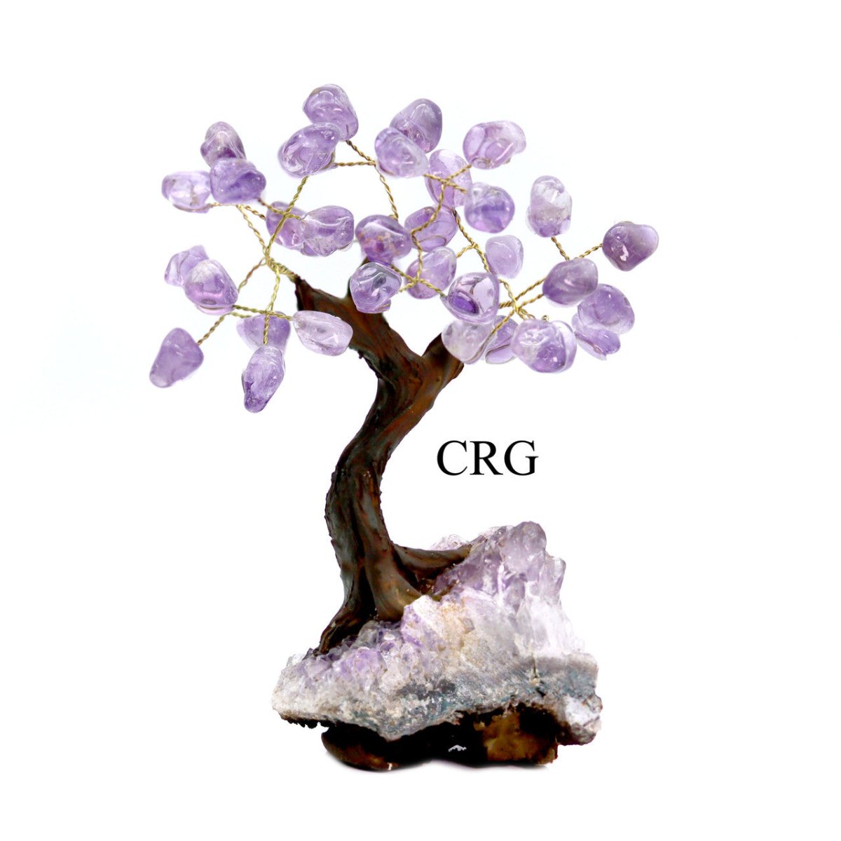 Brazilian Amethyst Bonsai Tree with Crystal Base / SIZE #2 (6.5"-7.5" AVG)