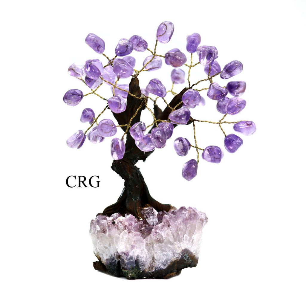 Brazilian Amethyst Bonsai Tree with Crystal Base / SIZE #3 (7.5"-8" AVG)
