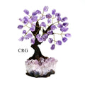 Brazilian Amethyst Bonsai Tree with Crystal Base / SIZE #3 (7.5"-8" AVG)