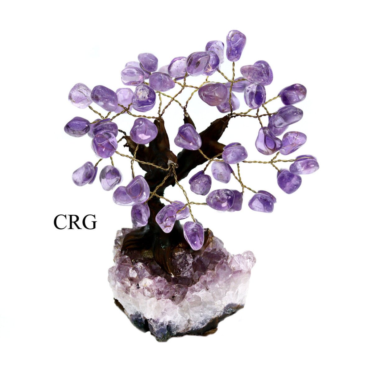 Brazilian Amethyst Bonsai Tree with Crystal Base / SIZE #3 (7.5"-8" AVG)