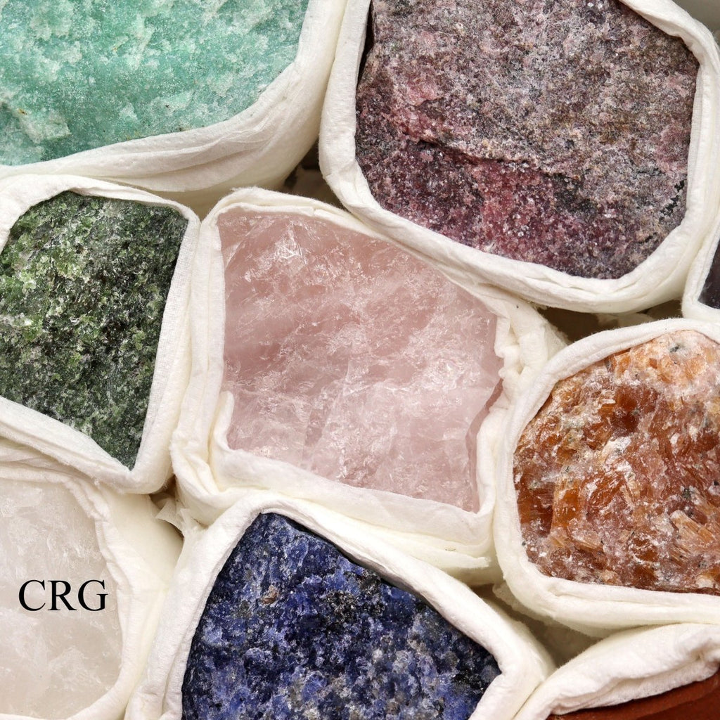 Brazilian Rough Mixed Minerals / 12 PC. FLAT